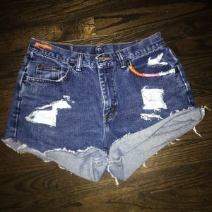 Denim shorts